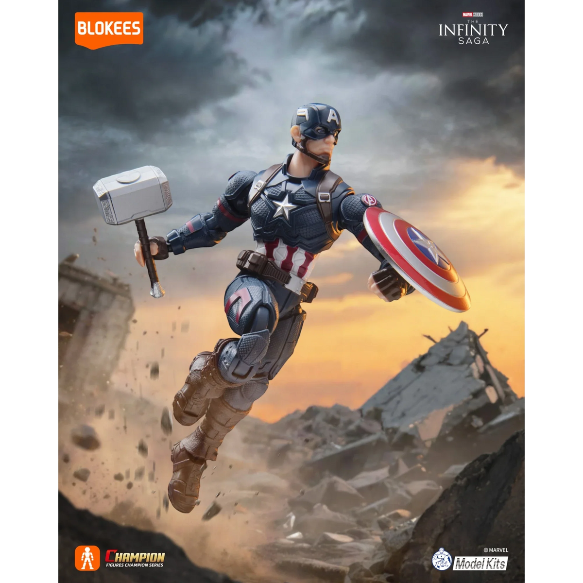 Blokees Captain America Action Character - Model Kit